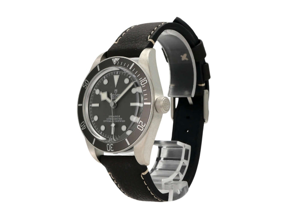 Tudor Heritage Black Bay Fifty-Eight 925 M79010SG-0001, 39mm, graues Zifferblatt, Lederband, Automatik-Uhrwerk.