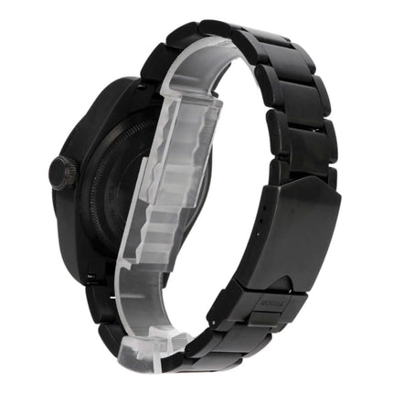 Tudor Black Bay Automatik Dark M79230DK-0005, schwarze PVD-beschichtete Edelstahlarmbanduhr mit Faltschließe.