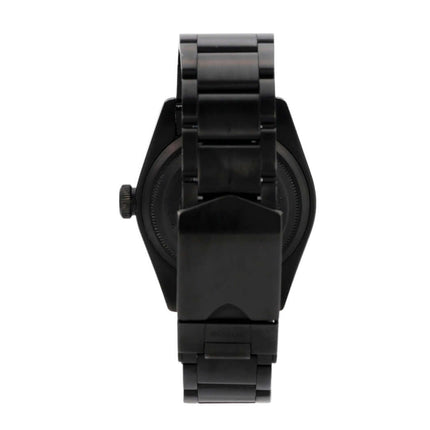 Tudor Black Bay Automatik Dark M79230DK-0005 Uhr mit schwarzem PVD-beschichtetem Edelstahl-Armband und Faltschließe.