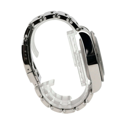 Tudor Black Bay M79230G-0001 Harrods Edition, Edelstahlarmband und Gehäuseprofil, Seitenansicht.