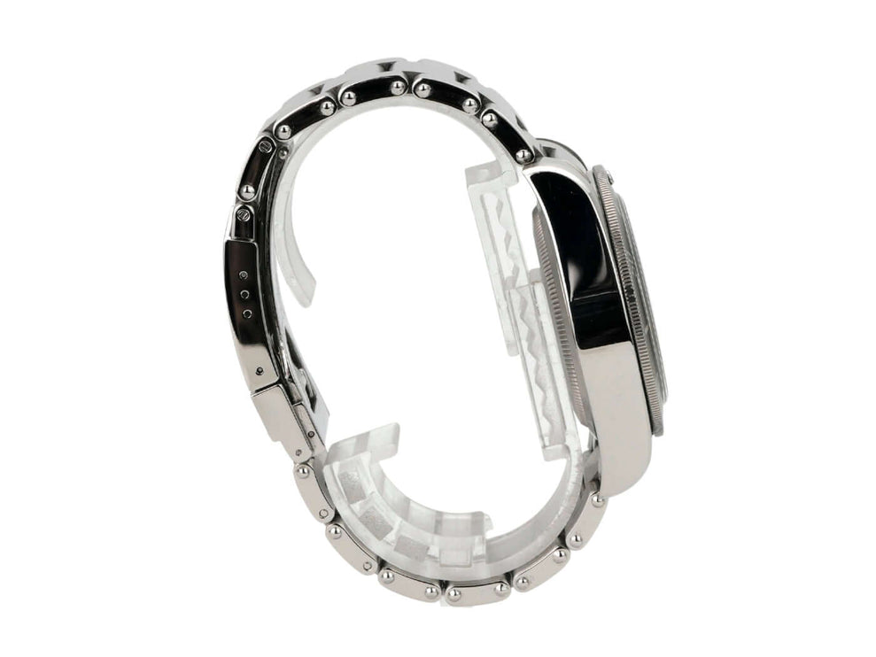 Tudor Black Bay M79230G-0001 Harrods Edition, Edelstahlarmband und Gehäuseprofil, Seitenansicht.