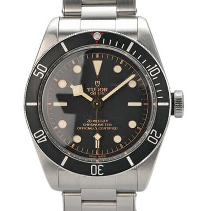 Tudor Heritage Black Bay M79230N-0009 Uhr mit schwarzem Zifferblatt und Edelstahlgehäuse, 60-Minuten-Lünette