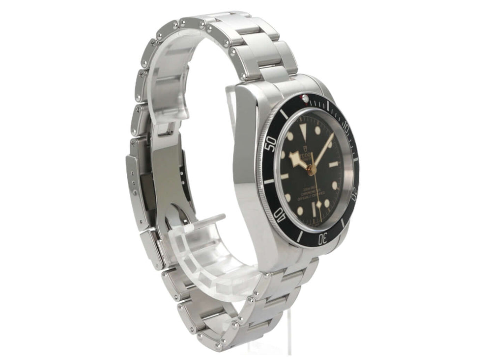 Tudor Heritage Black Bay M79230N-0009 Edelstahl-Uhr mit schwarzem Zifferblatt und drehbarer Lünette
