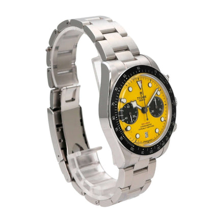 Tudor Black Bay Chrono 39 M79310N-0001 mit gelbem Zifferblatt, Edelstahlarmband und Chronograph