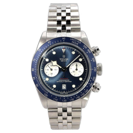 Tudor Black Bay Chrono M79360B-0002 mit blauem Zifferblatt, Stahlarmband und Chronograph