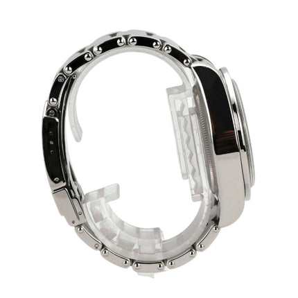 Tudor Black Bay Chrono M79360N-0002, Edelstahlgehäuse seitliche Ansicht, poliert und satiniert, stylisches Design.