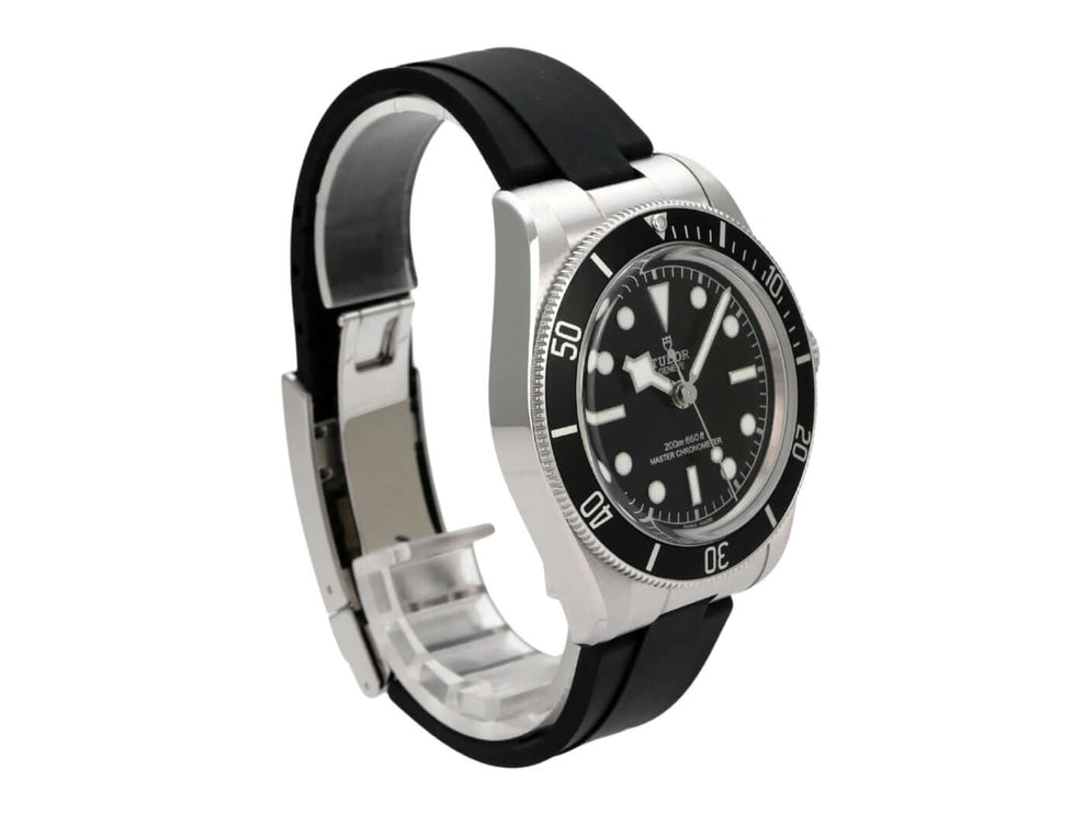 Tudor Black Bay M7941A1A0NU-0002 Herrenuhr mit schwarzem Zifferblatt, Edelstahlgehäuse und Kautschukband