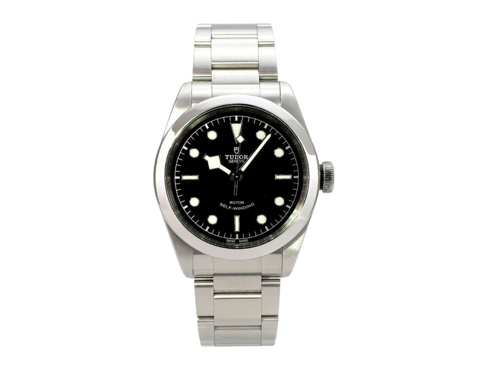 Tudor Black Bay 41 Ref. M79540-0006, schwarze Zifferblatt-Automatikuhr mit Edelstahlband, gebraucht in sehr gutem Zustand