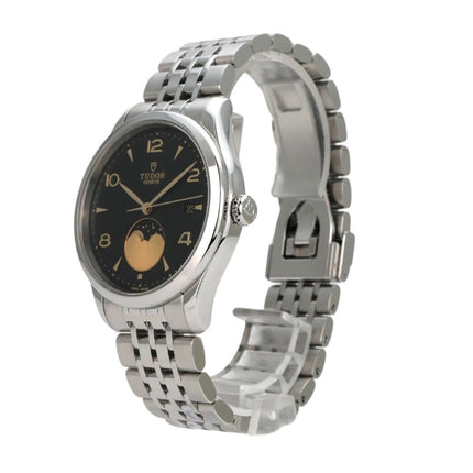 Tudor 1926 Luna Ref. M91560-0002 Uhr mit Edelstahlband und schwarzem Zifferblatt