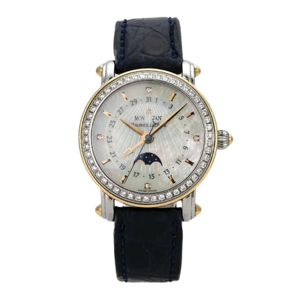 Maurice Lacroix Masterpiece Phase de Lune Dame MP6066-DY501-17G mit Perlmutt-Zifferblatt und Diamantenlünette