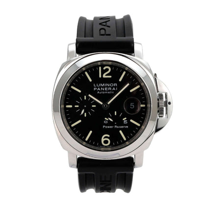 Panerai Luminor Power Reserve 44 mm PAM00090 Automatikuhr mit schwarzem Zifferblatt und Kautschukband