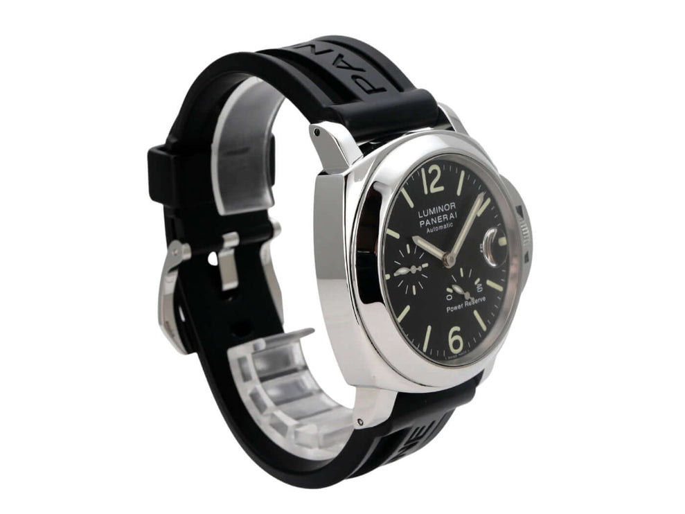 Panerai Luminor Power Reserve 44 mm PAM00090 Uhr mit schwarzem Kautschukband und Edelstahlgehäuse