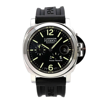 Panerai Luminor Power Reserve 44 mm PAM00090 mit schwarzem Zifferblatt und Kautschukband
