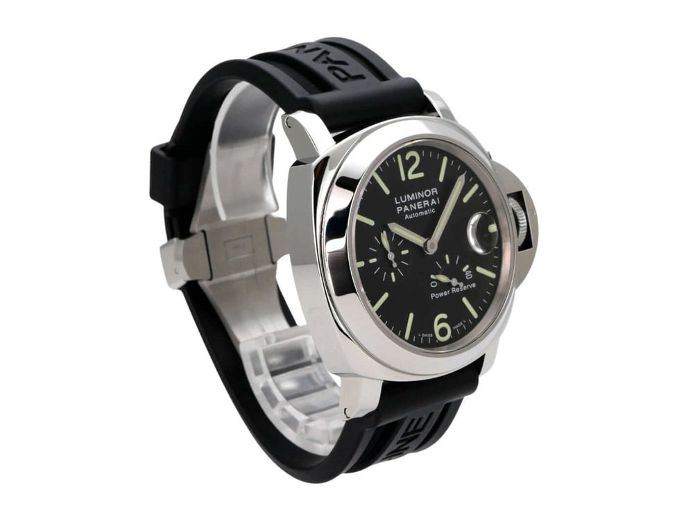 Panerai Luminor Power Reserve 44 mm PAM00090 mit schwarzem Kautschukband und fluoreszierenden Ziffern