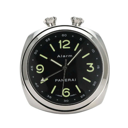 Panerai Wecker PAM00173, Edelstahlgehäuse, schwarzes Zifferblatt, Quarz, sehr guter Zustand, Alarmfunktion