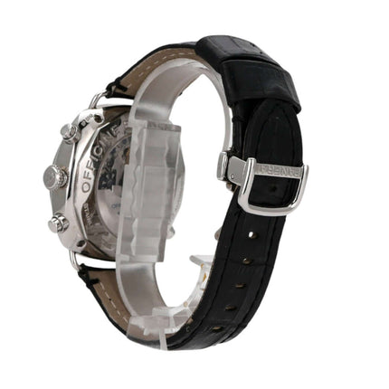 Panerai Radiomir Rattrapante PAM00214 Uhr, schwarzes Lederarmband, Gehäuse aus Edelstahl, Automatikwerk.