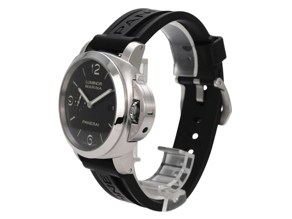 Panerai Luminor 1950 Marina Automatik 3 Days PAM00312, Edelstahl, schwarzes Zifferblatt, 44 mm