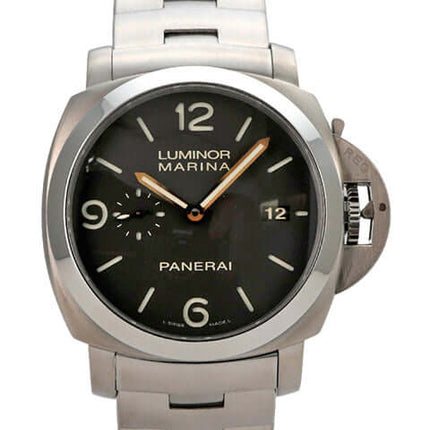Panerai Luminor Marina 1950 3 Days Automatic Titanio PAM00352 mit braunem Zifferblatt und Titan-Armband