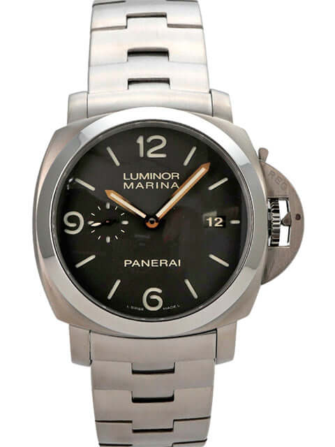 Panerai Luminor Marina 1950 3 Days Automatic Titanio PAM00352 mit braunem Zifferblatt und Titan-Armband