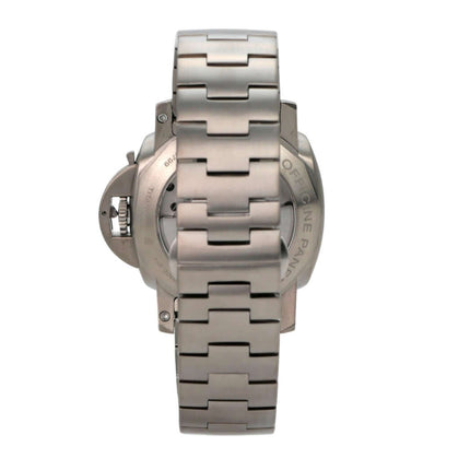 Panerai Luminor Marina 1950 3 Days Automatic Titanio PAM00352 Uhr aus Titan von hinten mit Armband