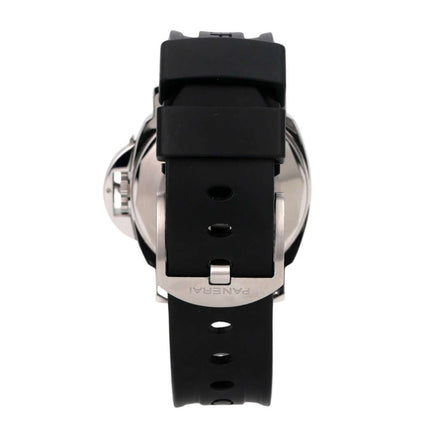 Panerai Luminor Submersible Automatic Acciaio Blue 44 PAM00731 Rückansicht mit schwarzem Kautschukband