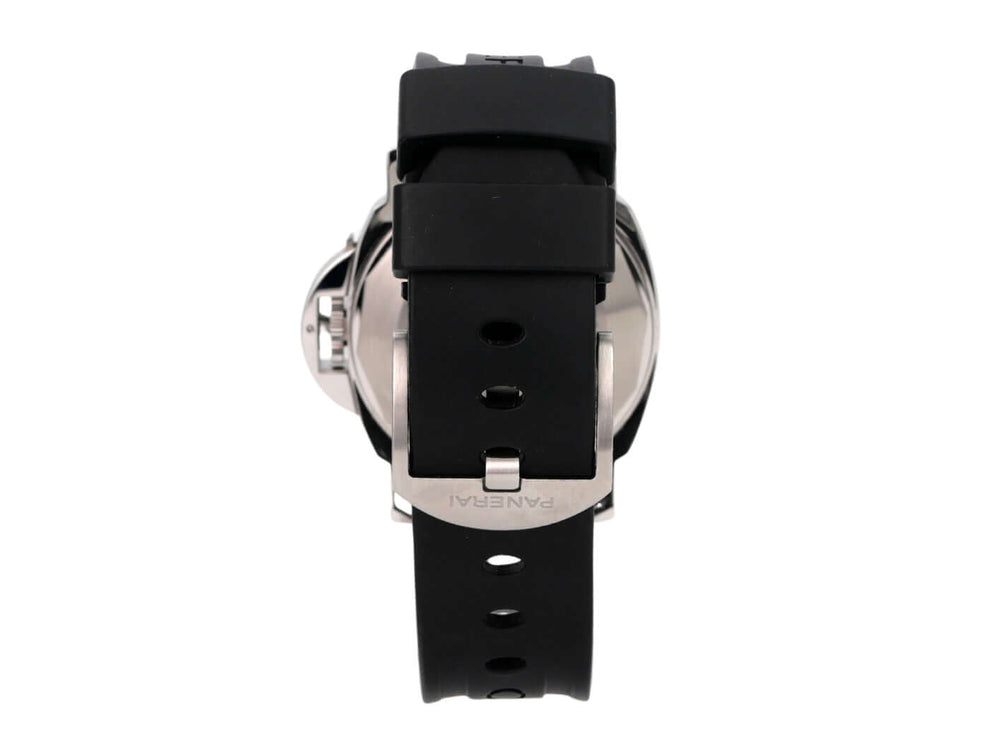 Panerai Luminor Submersible Automatic Acciaio Blue 44 PAM00731 Rückansicht mit schwarzem Kautschukband