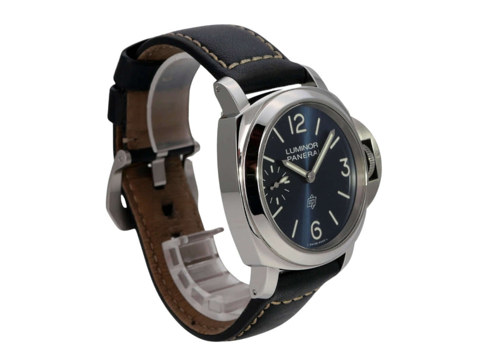 Panerai Luminor Blu Mare 44 PAM01085 Uhr mit blauem Zifferblatt und Lederarmband