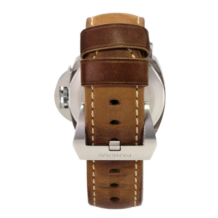 Panerai Luminor Base Logo 44 PAM01086 Uhr mit braunem Lederarmband und Edelstahlgehäuse