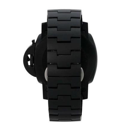 Panerai Luminor 1950 3 Days GMT Automatic Tuttonero PAM01438, schwarze Keramik-Uhr mit Armband