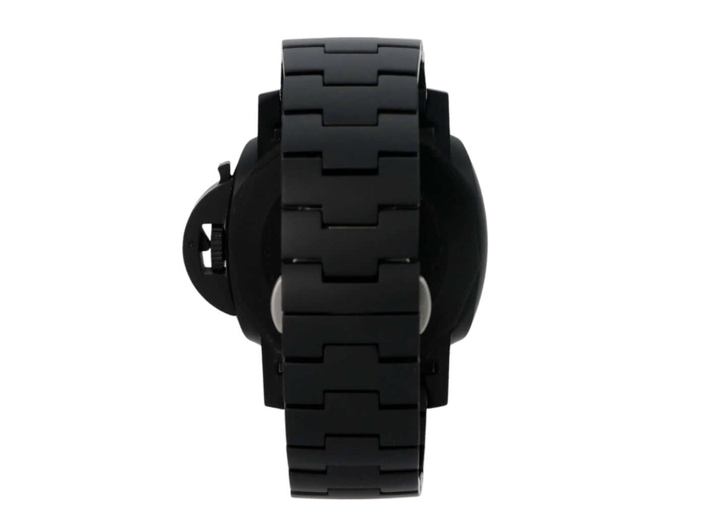 Panerai Luminor 1950 3 Days GMT Automatic Tuttonero PAM01438, schwarze Keramik-Uhr mit Armband