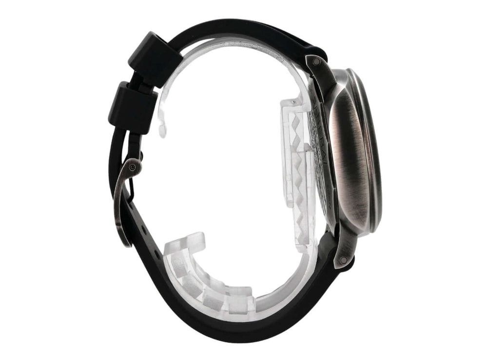 Panerai Luminor Marina Navy Seals PAM01412 seitliche Ansicht mit Kautschukband und Brunito Stahlgehäuse