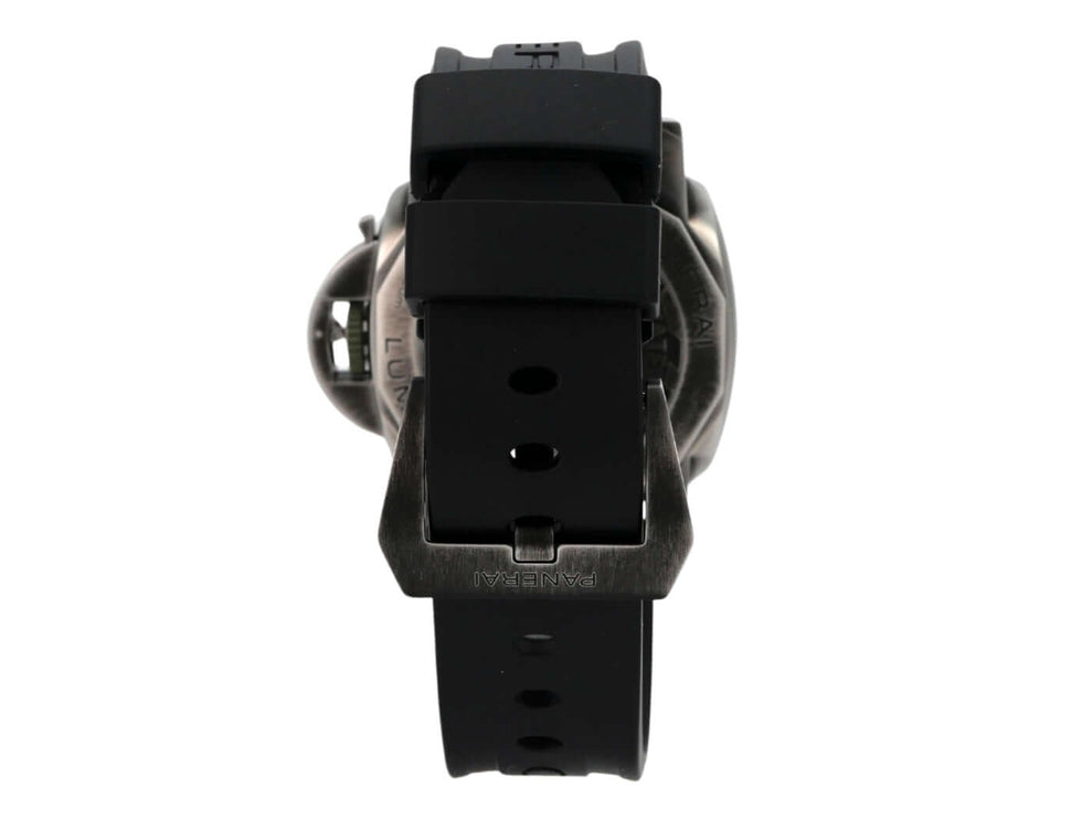 Panerai Luminor Marina Navy Seals PAM01412 mit schwarzem Kautschukband und Brunito Stahlgehäuse.