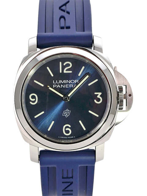 Panerai Luminor Base Logo 44 PAM01623 mit blauem Kautschukband und schwarzem Zifferblatt, Ref. PAM01623.