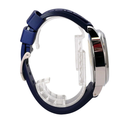 Panerai Luminor Base Logo 44 PAM01623 mit blauem Kautschukband von der Seite
