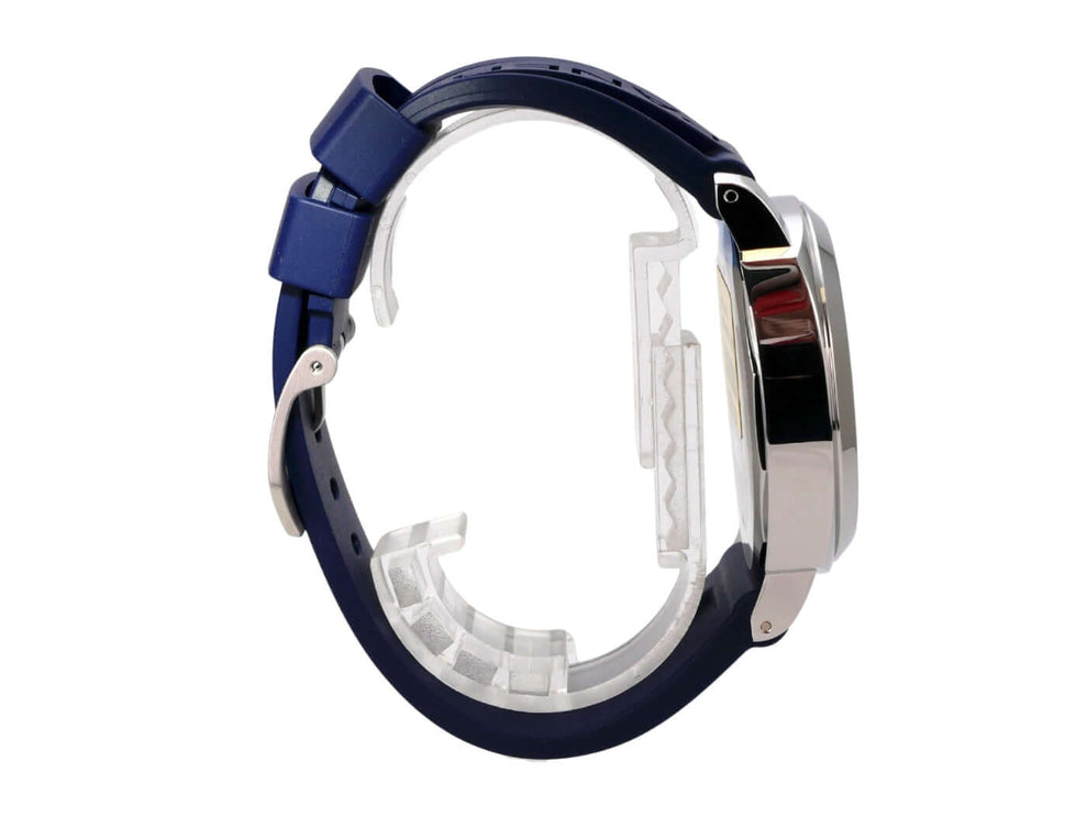 Panerai Luminor Base Logo 44 PAM01623 mit blauem Kautschukband von der Seite