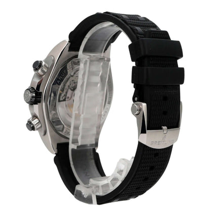 Breitling Super Chronomat B01 44 Chronograph PB0136251C1S1, Edelstahl, schwarzes Kautschukband, 44 mm