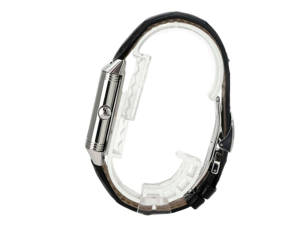 Jaeger-LeCoultre Reverso Grande Taille Q2708411, Gehäuse aus Edelstahl, schwarzes Lederarmband, gebraucht