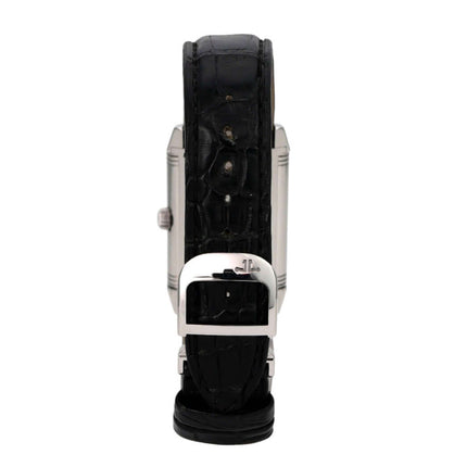 Jaeger-LeCoultre Reverso Grande Taille Q2708411, Edelstahlgehäuse, schwarzes Lederarmband und Doppelfaltschließe