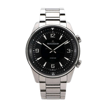Jaeger-LeCoultre Polaris Automatic Q9008170 Edelstahl Armbanduhr mit schwarzem Zifferblatt und poliertem Edelstahlband