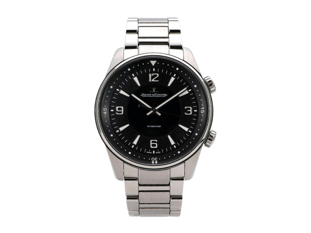 Jaeger-LeCoultre Polaris Automatic Q9008170 Edelstahl Armbanduhr mit schwarzem Zifferblatt und poliertem Edelstahlband