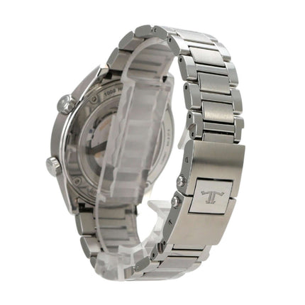 Jaeger-LeCoultre Polaris Automatic Q9008170 Uhr mit polierter Edelstahlband und Sichtfenster-Gehäuse.