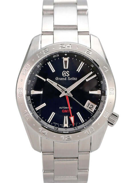 Grand Seiko Sport GMT SBGM245G Armbanduhr mit blauem Zifferblatt und Edelstahlgehäuse