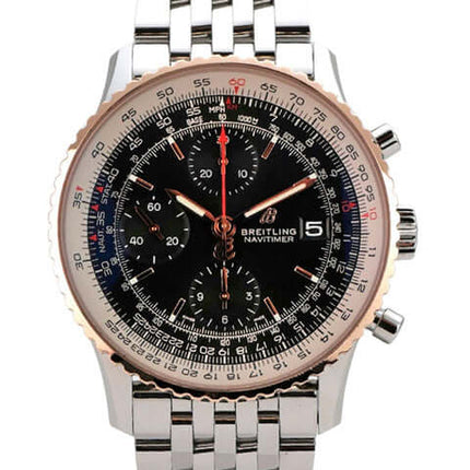 Breitling Navitimer 1 Chronograph 41 U13324211B1A1 - Edelstahl Gehäuse und schwarzes Zifferblatt mit Leuchtindexen