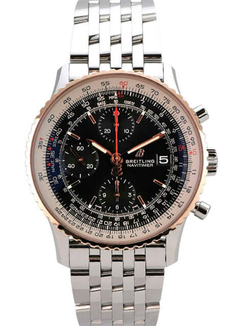 Breitling Navitimer 1 Chronograph 41 U13324211B1A1 - Edelstahl Gehäuse und schwarzes Zifferblatt mit Leuchtindexen