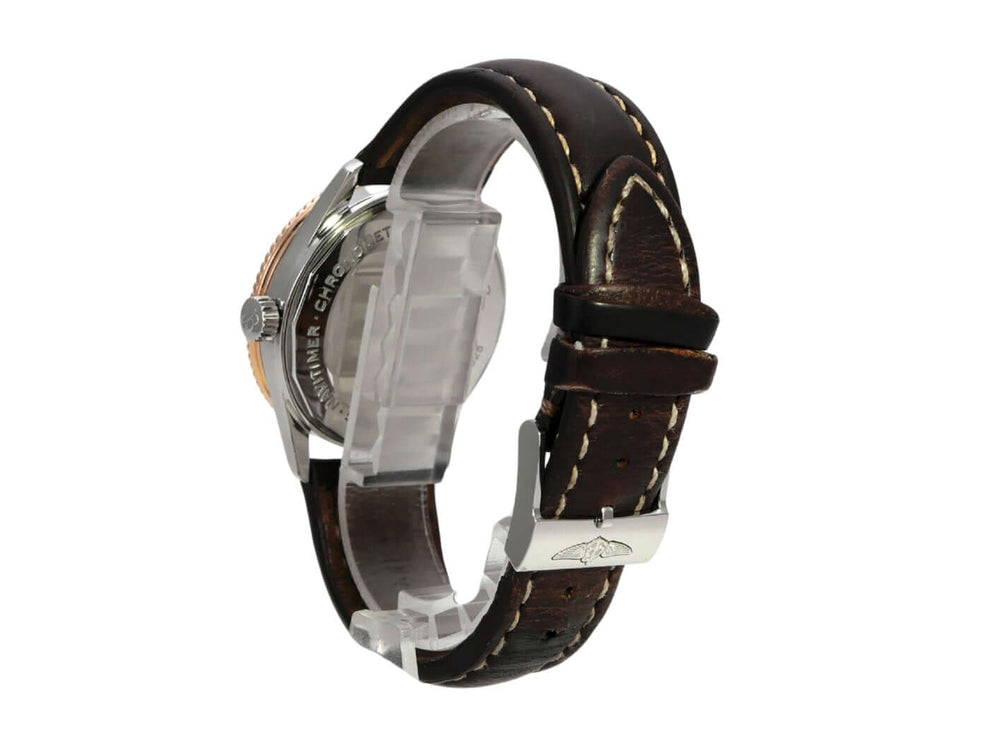 Breitling Navitimer 1 Automatic 38 U17325211G1P1 Uhr mit braunem Krokolederband und poliertem Edelstahlgehäuse