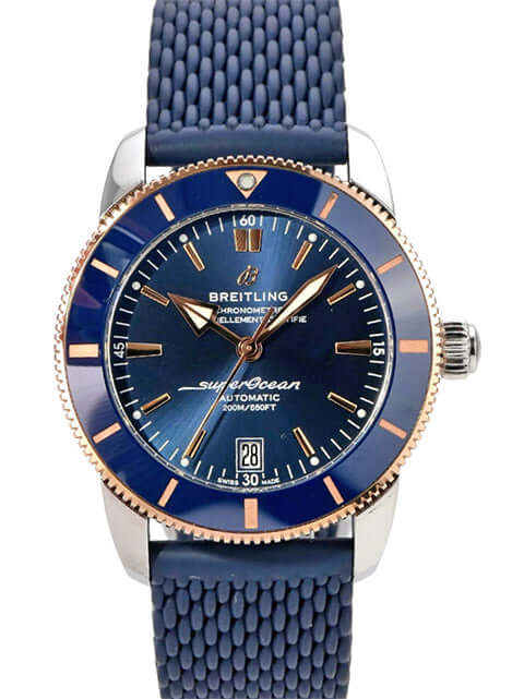 Breitling Superocean Heritage II B20 Automatic 42 UB2010161C1S1 mit blauer Keramikeinlage und Kautschukband