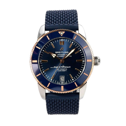 Breitling Superocean Heritage II B20 Automatic 42 UB2010161C1S1 mit blauem Zifferblatt und Kautschukband