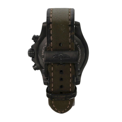 Breitling Avenger Chronograph 45 Night Mission V13317101L1X2 mit khakifarbenem Lederarmband und DLC-beschichtetem Gehäuse