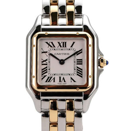 Cartier Panthère de Cartier Edelstahl/Gelbgold W2PN0014 Armbanduhr mit römischen Ziffern und Quarzwerk