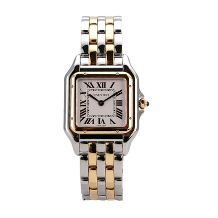Cartier Panthère de Cartier W2PN0014 Uhr in Edelstahl und Gelbgold mit römischen Ziffern und saphirglas.
